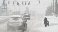 Heavy snow dumped on the streets in Florence, Kentucky, outside Cincinnati, Ohio, on Monday