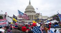 Pro-Trump protestors at the US Capitol.