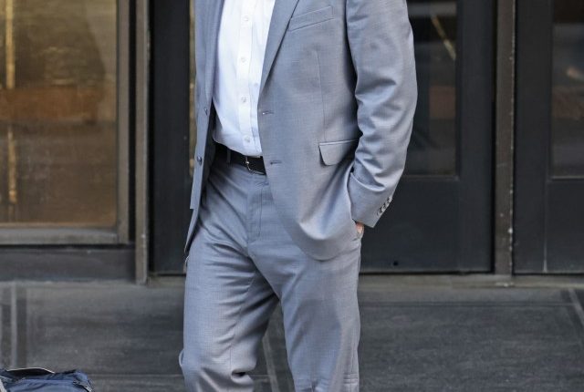 Brandt Osborn is pictured for the first time at court since being charged as his trial begins with David Pearce