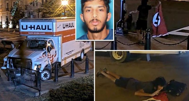 Nazi-loving teen who crashed U-Haul into White House barrier to 'destroy' US government is sentenced to 8 years in prison