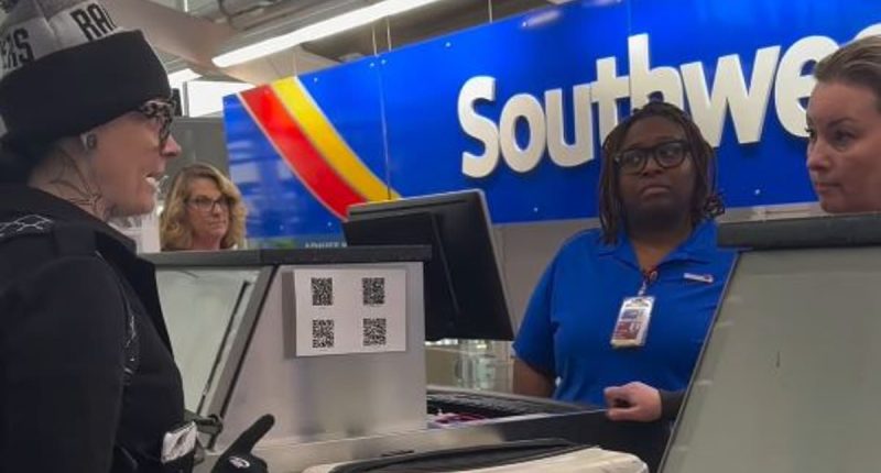 Racist Karen appalling airport meltdown in front of kids