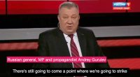 Andrey Gurulev, a Russian general, MP, and propagandist, on television.
