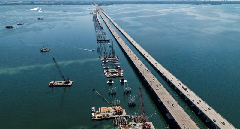 Southbound Howard Frankland Bridge closes for construction Wednesday night