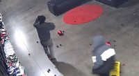 Thieves were left scratching their heads after finding nothing to steal from the floor of DripOnDrip in Fresno, California, on December 30