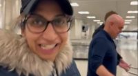 Suella Braverman and Laurence Fox at Washington, D.C. airport.