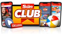 Illustration of The Sun Club app and website, showcasing exclusive content and offers.
