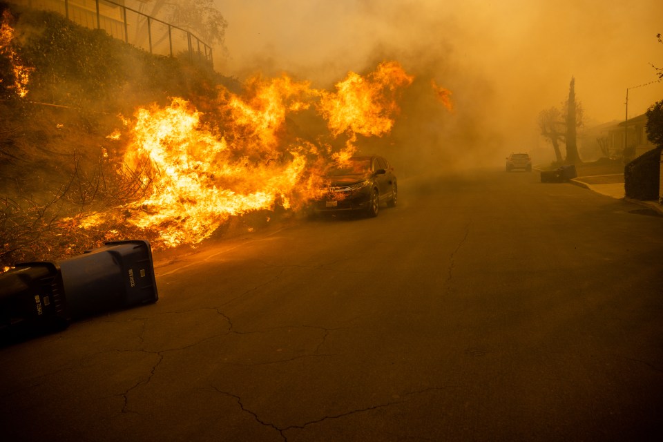 Wind gusts are blowing the wildfires and making them spread faster