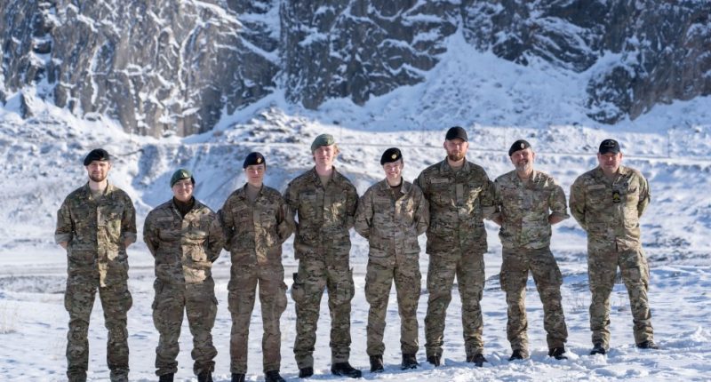 Danish soldiers participating in NATO exercise Hedgehog near the Estonian-Latvian border.