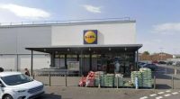 Exterior view of a Lidl supermarket.