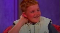 Rory Sykes pictured on TV as a child