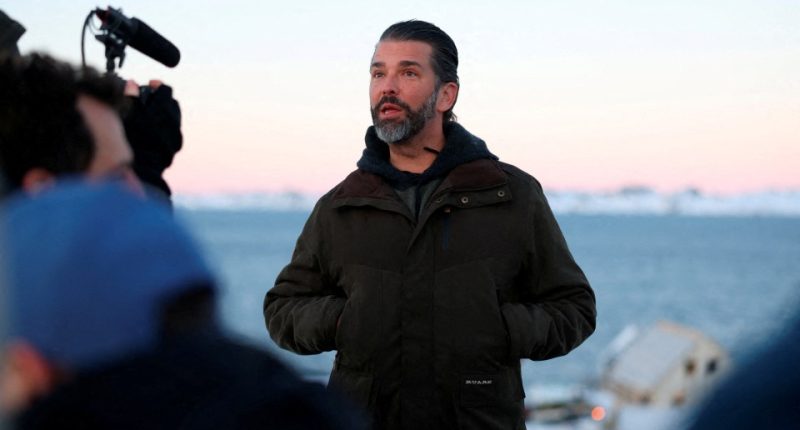 Donald Trump Jr has arrived in Greenland on Tuesday