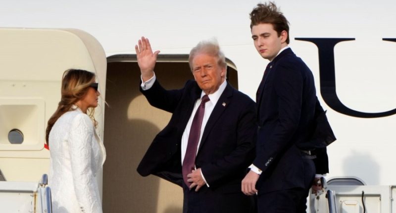 Trump arrives in Washington for inauguration