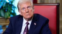 President Donald Trump at a signing ceremony.