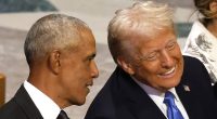 Trump posts wildly realistic lip-read of Obama bromance at funeral