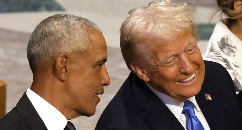 Trump posts wildly realistic lip-read of Obama bromance at funeral