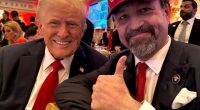 Donald Trump pictured with Sebastian Gorka - one of his most trusted aides and incoming director of counter terror