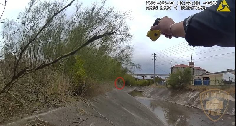 Unbelievable moment cop shoots jaywalker FIFTEEN times during pursuit