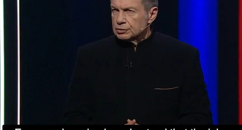Vile Kremlin propagandist Vladimir Solovyov has urged Vladimir Putin to consider hanging any Brit caught fighting for Ukraine.