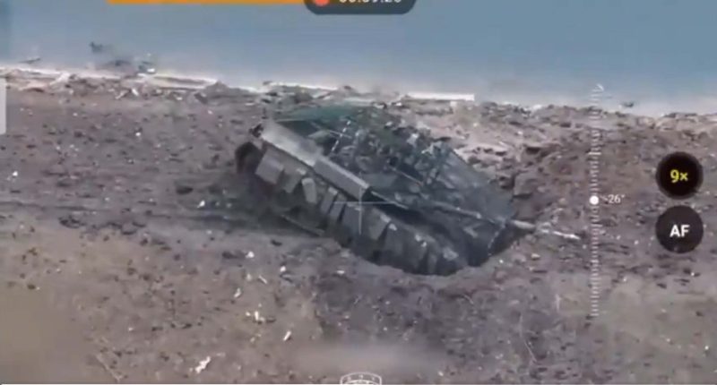 Somehow the driver failed to spot an enormous ditch and drove straight into it