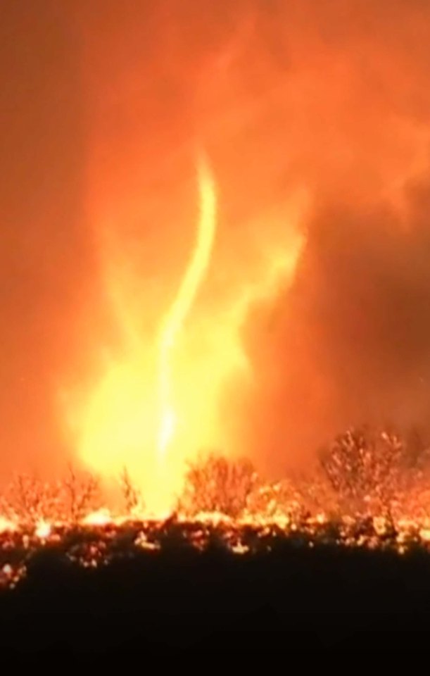 Huge fire tornados have been spotted in the Palisades fires in LA