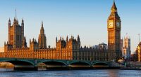 Houses of Parliament and Big Ben at sunset.