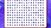 Word search puzzle with eight words to find.