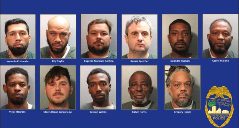 11 men arrested during prostitution sting off Philips Highway in Jacksonville