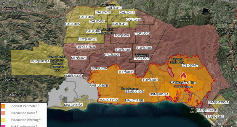 Palisades Fire Evacs