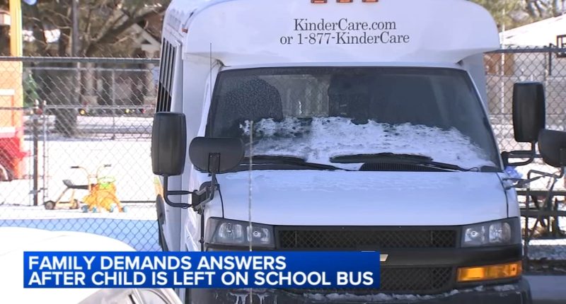 5-year-old girl left alone on KinderCare bus in Arlington Heights, diagnosed hypothermic, parents say