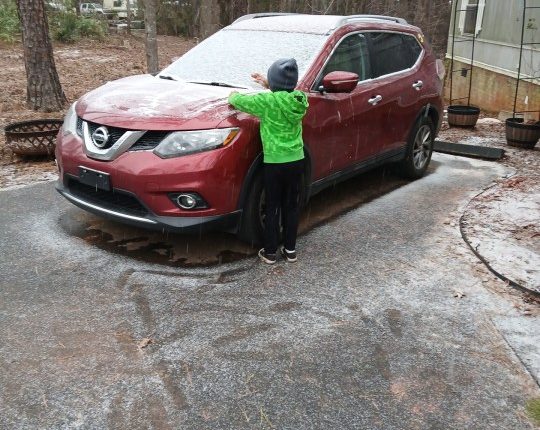 Augusta drivers navigate snow and ice covered roads