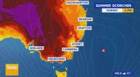P﻿arts of Australia's east coast will swelter over the weekend as a heatwave sweeps across the southern states.