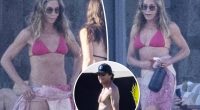 Bikini-clad Jennifer Aniston lounges poolside with pal Jason Bateman on Cabo vacation