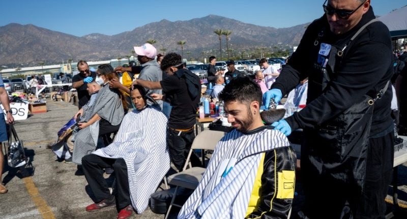 Black hairstylists do LA fire victims' hair, braids for free