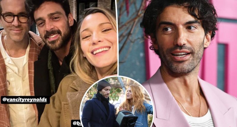 Blake Lively all smiles with Ryan Reynolds and co-star Michele Morrone as Justin Baldoni legal battle continues