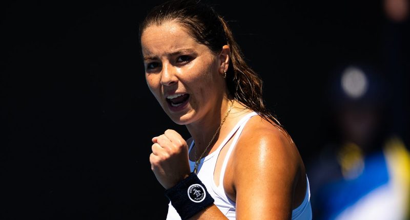 Brit Jodie Burrage breaks down in tears as she wins at the Australian Open for the first time ever and earns £34k after six months of injury hell
