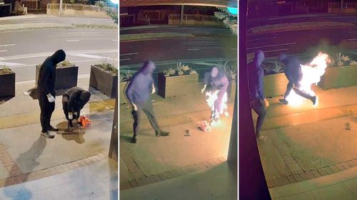 The arsonist had to strip off their clothes after setting themselves alight.