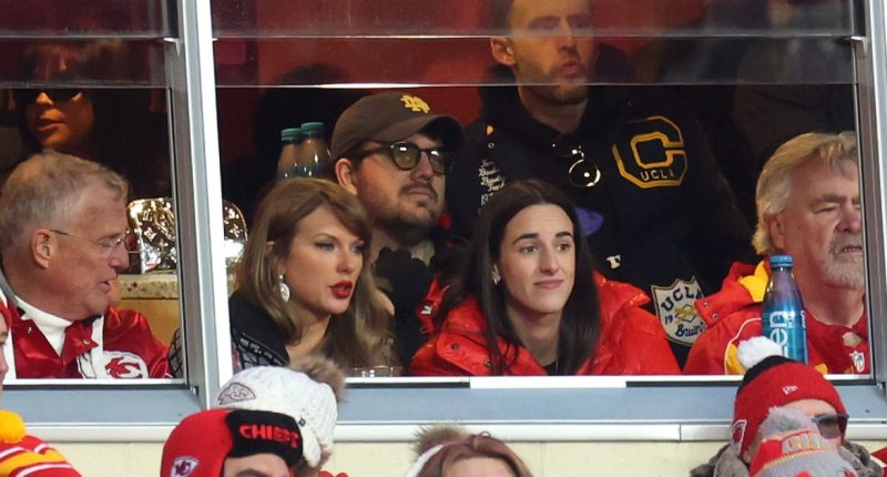 Caitlin Clark and Taylor Swift Cheer for Travis Kelce at NFL Playoff Game