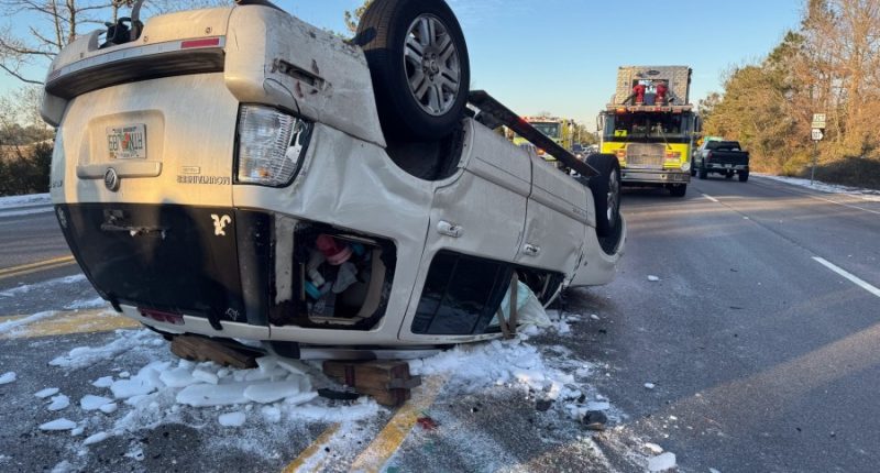 Chatham County officials report wreck, urge avoiding roads