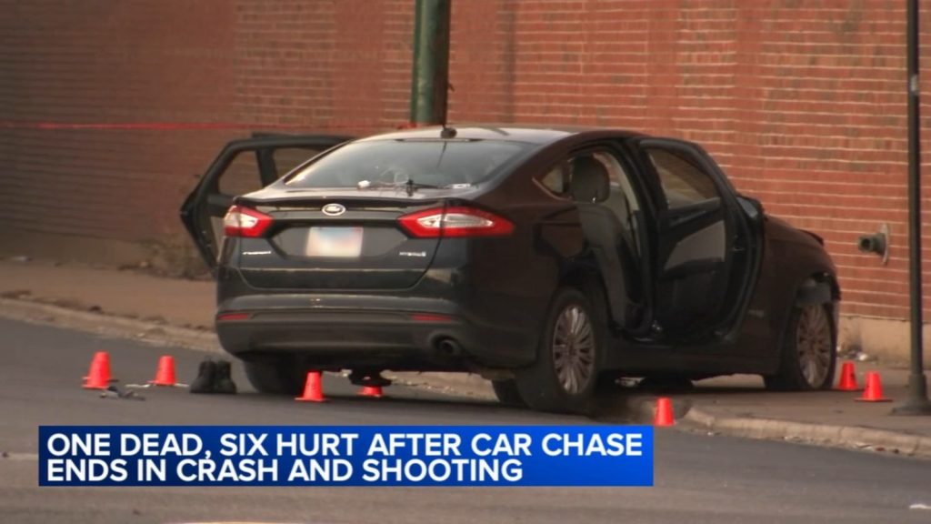 Cicero car chase ends in shooting, crash in Chicago, with Justin Washington dead, 6 injured at Roosevelt, Cicero in Lawndale