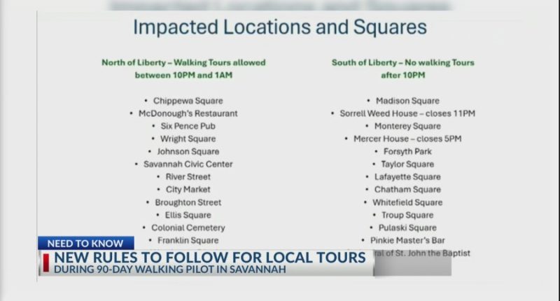 City of Savannah goes forward with walking tour pilot program