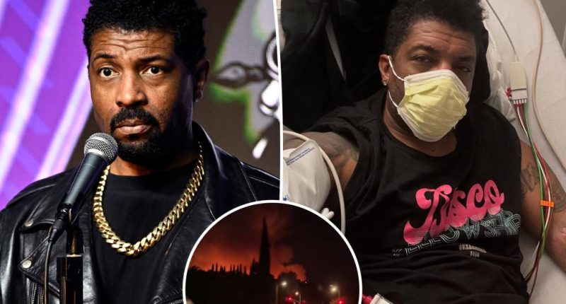 Comedian Deon Cole evacuates home during LA fires hours after being discharged from hospital: ‘This day is devastating’