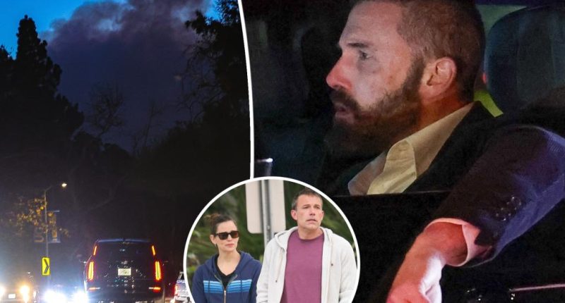 Concerned Ben Affleck flees to ex Jennifer Garner’s home as Palisades Fire forces him to evacuate