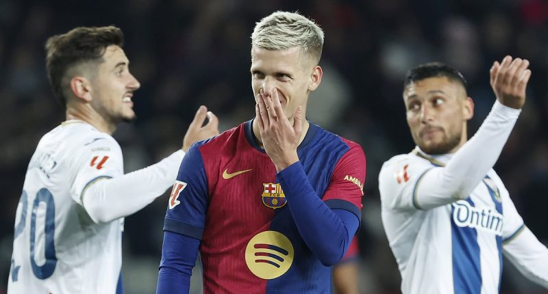 Dani Olmo is UNREGISTERED by La Liga after Barcelona failed to meet a deadline - with the Premier League target now unable to play for the Catalan giants