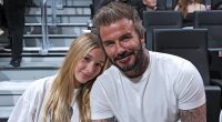 David Beckham cosies up to daughter Harper at Miami basketball game