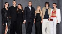 David Beckham is supported by wife Victoria and children at BOSS event