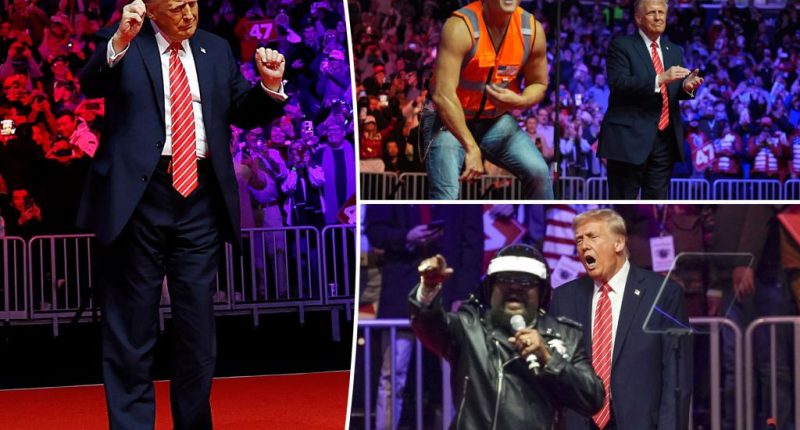 Donald Trump busts out viral dance moves to ‘YMCA’ while celebrating at victory rally ahead of inauguration