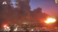 Dramatic time-lapse vision shows rapid spread of destructive LA fire