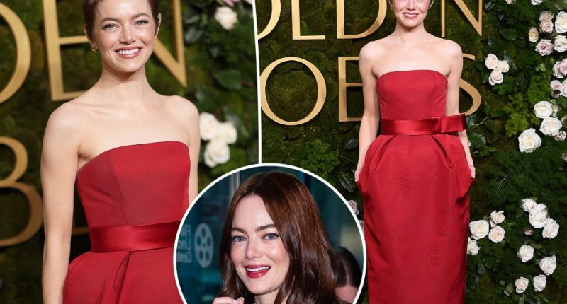 Emma Stone debuts pixie cut at Golden Globes 2025 after wig speculation for new movie role