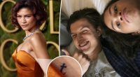 Fans spot Zendaya’s tiny tattoo seemingly dedicated to Tom Holland on 2025 Golden Globes red carpet