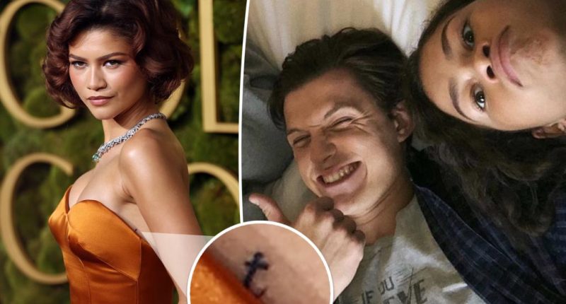 Fans spot Zendaya’s tiny tattoo seemingly dedicated to Tom Holland on 2025 Golden Globes red carpet